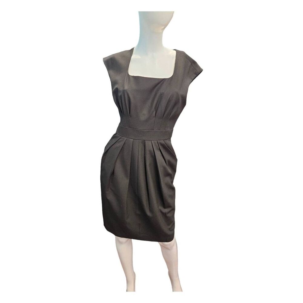 Ann Taylor Dress SZ 4 Black Shift Dress